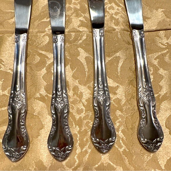 Reed & Barton Rebacraft Candace-Andrea Knives Stainless Flatware Set of 8 Knives - Picture 6 of 7